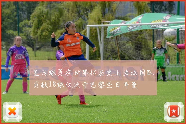 皇马球员在世界杯历史上为法国队贡献18球仅次于巴黎圣日耳曼